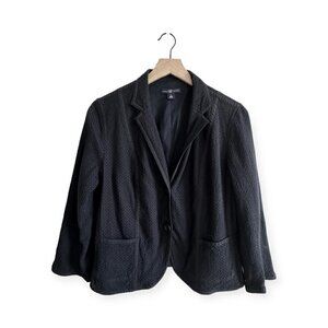 Gap Cotton Eyelet Blazer Jacket, Navy Blue, Size L